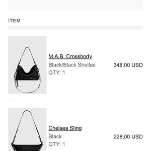 Rebecca Minkoff Black M.A.B. Crossbody Bag (Also selling the Chelsea Sling)